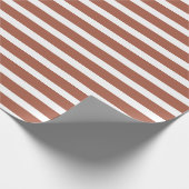 シンプル モダン テラコッタ ストライプ ミニマリスト ラッピングペーパー (角)