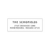 シンプル モダン デコ フォント ファミリー ネーム 返送先住所 セルフインキングスタンプ (デザイン)