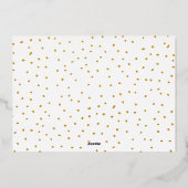 シンプル モダン ハッピー ホリデーズ フォト 箔シーズンカード (裏面)