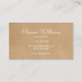 シンプル モダン ハロー ラスティック クラフト 名刺 (裏面)