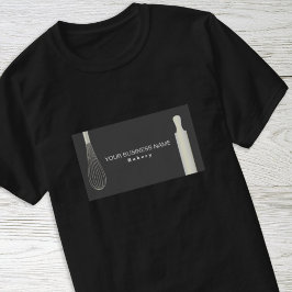 シンプル モダン パティシエ パン屋 料理 ビジネス Tシャツ