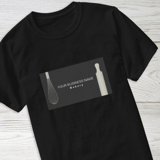 シンプル モダン パティシエ パン屋 料理 ビジネス Tシャツ
