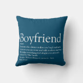 シンプル モダン パーソナライズ 彼氏 説明 クッション (裏面)