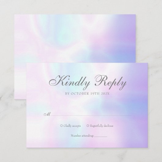 シンプル モダン パール RSVP (正面/裏面)