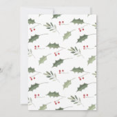 シンプル モダン ファミリー フォト クリスマス ホリデー カード (裏面)