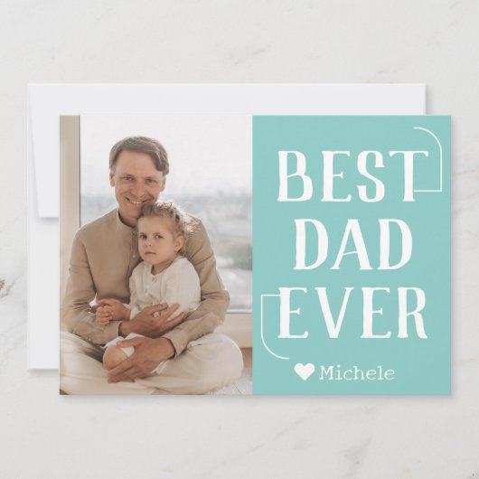 シンプル モダン ファミリー 父の日の写真 名前 シーズンカード (正面)