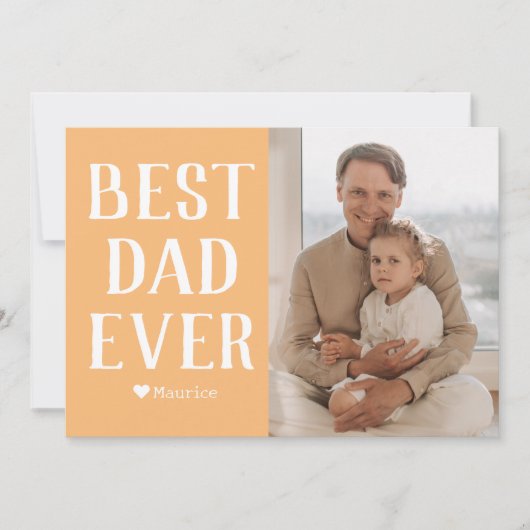 シンプル モダン ファミリー 父の日の写真 名前 シーズンカード (正面)