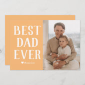 シンプル モダン ファミリー 父の日の写真 名前 シーズンカード (正面/裏面)