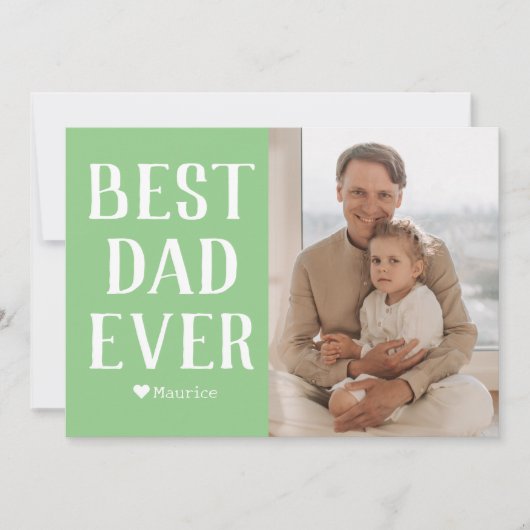 シンプル モダン ファミリー 父の日 フォト ネーム シーズンカード (正面)