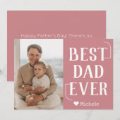 シンプル モダン ファミリー 父の日 フォト ネーム シーズンカード (正面/裏面)