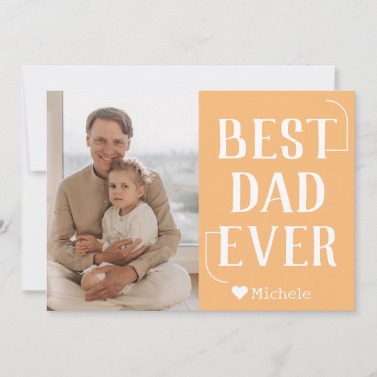 シンプル モダン ファミリー 父の日 フォト ネーム シーズンカード (正面)