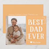 シンプル モダン ファミリー 父の日 フォト ネーム シーズンカード (正面/裏面)