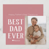 シンプル モダン ファミリー 父の日 フォト ネーム シーズンカード (正面/裏面)