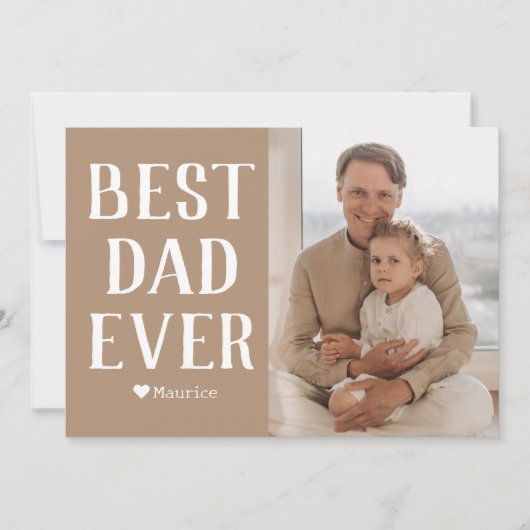 シンプル モダン ファミリー 父の日 フォト ネーム シーズンカード (正面)