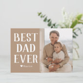 シンプル モダン ファミリー 父の日 フォト ネーム シーズンカード (スタンド正面)