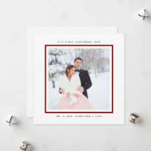 シンプル モダン ファースト クリスマス Mr and Mrs フラット
