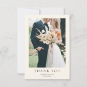 シンプル モダン フォト ウェディング サンキューカード (正面)