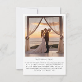 シンプル モダン フォト ウェディング サンクス カード