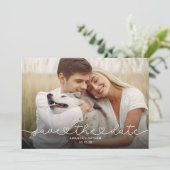 シンプル モダン フォト ウェディング セーブザデート (スタンド正面)