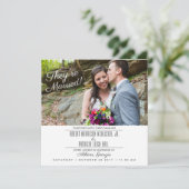 シンプル モダン フォト ウェディング レセプション 招待状 (スタンド正面)