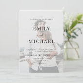 シンプル モダン フォト ウェディング 招待状 (スタンド正面)