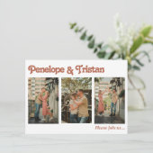 シンプル モダン フォト コラージュ ウェディング 招待状 (スタンド正面)