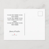 シンプル モダン フォト サンクス ウェディング カード (裏面)