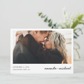 シンプル モダン フォト セーブ・ザ・デート インビテーション テンプレート (スタンド正面)