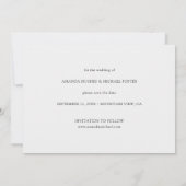 シンプル モダン フォト セーブ・ザ・デート インビテーション テンプレート (裏面)