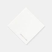 シンプル モダン フォント ゴールド テキスト 名前 ウェディング スタンダードカクテルナプキン (角)