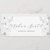 シンプル モダン フラワー カード 席次表 ヘッダー (正面)