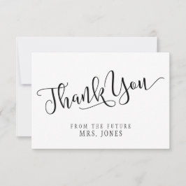 シンプル(&モダン)ブライダルシャワーフラットサンキューカード サンキューカード