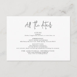 シンプル モダン ブラック＆ホワイト すべての詳細 エンクロージャーカード