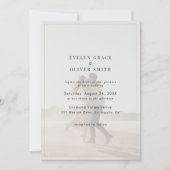 シンプル モダン ブラック&ホワイト オーバーレイ フォト ウェディング 招待状 (正面)