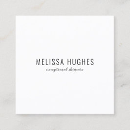 シンプル モダン ブラック & ホワイト スクエア名刺