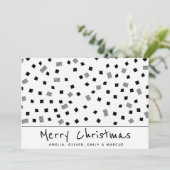 シンプル モダン ブラック ホワイト パターン メリー クリスマス (スタンド正面)