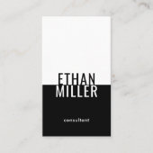 シンプル モダン ブラック ホワイト 縦 プレーン ミニマル 名刺 (正面)