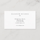 シンプル モダン プロフェッショナル フォト 名刺 (裏面)