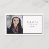 シンプル モダン プロフェッショナル フォト 名刺 (正面)