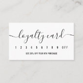 シンプル モダン プロフェッショナル ブラック アンド ホワイト ロイヤリティカード (正面)