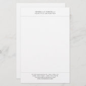 シンプル モダン プロフェッショナル ミニマル 便箋 (正面/裏面)