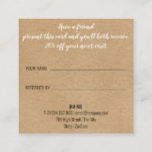 シンプル モダン プロフェッショナル ラスティック クラフト 紹介カード (裏面)