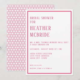 シンプル モダン ヘキサゴン 幾何学 招待状