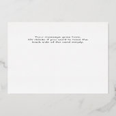 シンプル モダン ホイル カスタム フォト クリスマス カード (裏面)