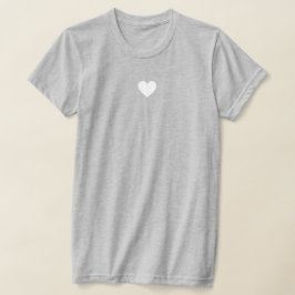 シンプル モダン ホワイト ハート Tシャツ