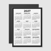 シンプル モダン マグネットカレンダー 2027 (正面/裏面)
