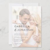 シンプル モダン マジェンタ レッド ウェディング  招待状 (正面)