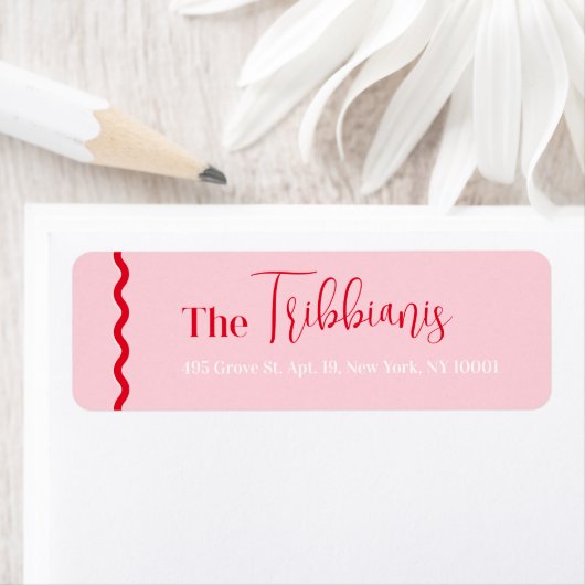 シンプル モダン ミニマリスト ピンクラベル ラベル (インサイチュ)