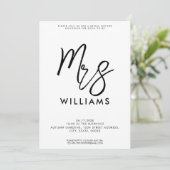 シンプル モダン ミニマリスト ブライズシャワー 招待状 (スタンド正面)