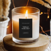 シンプル モダン ミニマリスト ブラック キャンドル ラベル